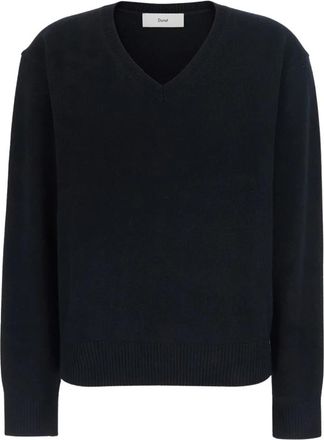 Dunst Cashmere V-neck Trui - Heren - V-hals truien - Zwart - M - Wol - Truien & Vesten