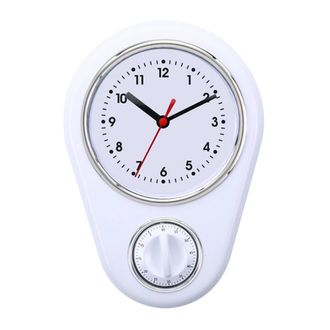 OEM Reloj De Pared De Pl&aacute;stico De 9 Pulgadas, En Funcionamiento - Blanco