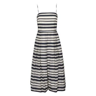 Ralph Lauren Midi Dresses, female, Blue, Size: 3XS Striped cocktail dress