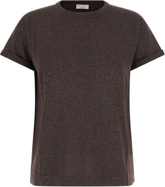 Brunello Cucinelli Brown Crew Neck T-Shirt