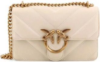 Pinko Pinko, Dames, Tassen, Wit, Maat: ONE Size Katoen