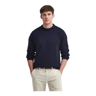 Barbour Round-neck Knitwear, male, Blue, M, Holden Crew Neck Jumper