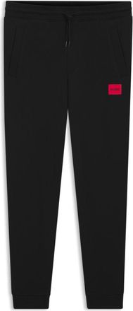 HUGO BOSS Cotton-terry tracksuit bottoms with logo label