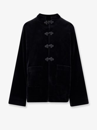 R&oacute;he Blazer in velluto liscio con chiusura Pankou - ROHE - gender_Woman