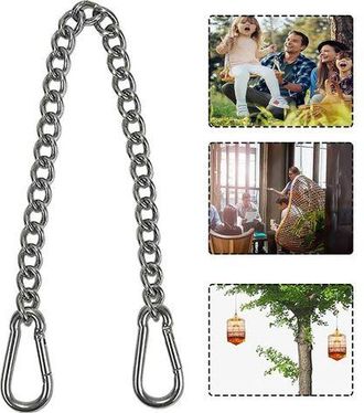 OEM Cadena Para Silla Colgante, Cadena Con Dos Mosquetones, Ganchos Para Colgar, 66 Cm. Cadena De Acero Inoxidable Con Dos Mosquetones Para Sillas Colgant