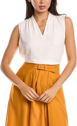 T Tahari Pleated Shoulder Blouse