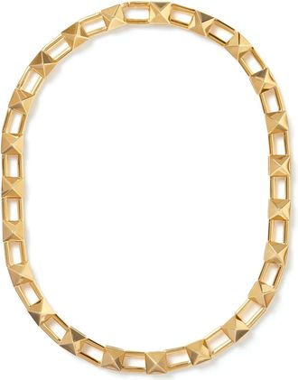 Valentino Garavani Rockstud halsketting met schakels - Goud