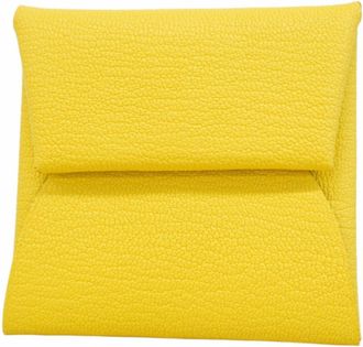 Herm&egrave;s Blue Chevre Myzore Leather Coin Purse/Coin Case (Pre-Owned)