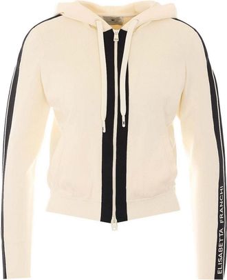 Elisabetta Franchi Cropped Zipped Hoodie