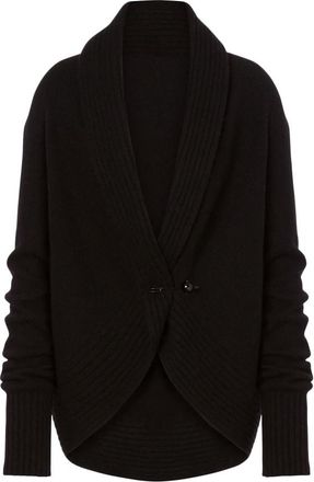 Alberta Ferretti Truien & Vesten, Dames, Zwart, S, Wol, Cardigan van Merino Wol en Kasjmier