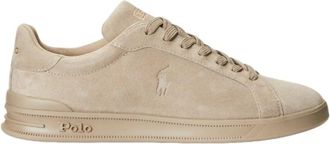 Ralph Lauren Heritage Court II Suede Sneakers - Heren - Sneakers - Beige - 46 EU - Polyester - Schoenen