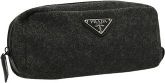 Prada Vintage, unisex, Zwart, ONE Size, Wol, Pre-owned Wollen Tas