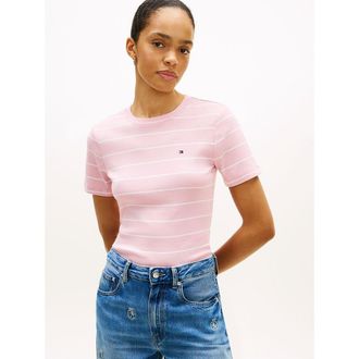 Tommy Hilfiger Gestreept T-shirt met korte mouwen en ronde hals