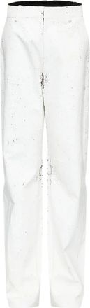 Maison Margiela Pantaloni con finitura cerata - Bianco