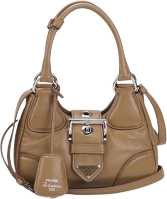 Prada Pre-owned Vintage Handtas - Dames - Vintage Handtas - Bruin - ONE Size - Leer - Vintage