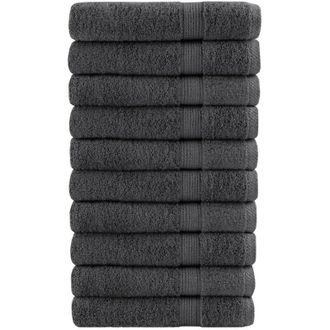 vidaXL Toallas De Sauna Solund 10 Unidades Antracita 80x200 Cm 600 Gsm Vidaxl