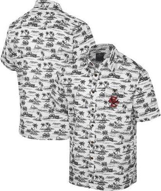 Colosseum Mens Colosseum White Boston College Eagles Spontaneous is Romantic Camp Button-Up Shirt at Nordstrom, Size X-Large