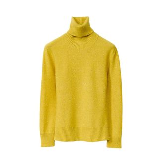 Fabiana Filippi Turtlenecks, female, Yellow, Size: M Sweater With Micro Sequins