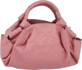 Loewe Anagram Logo Nappa Aire Hand Bag Leather Pink Leather Handbag (Pre-Owned)