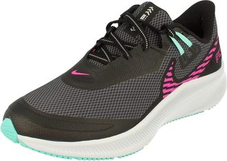 Nike Womens Quest 3 Shield Running Trainers CQ8893 Sneakers Shoes (UK 3.5 US 6 EU 36.5, Black fire Pink Obsidian Mist 010)