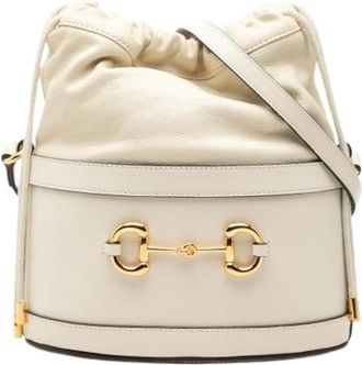 Gucci Pre-owned Horsebit 1955 Bucket Bag - Pre-owned - Mujer - Blanco - ONE SIZE