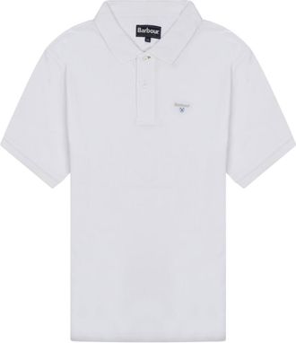 Barbour White Shirt Collar Polo