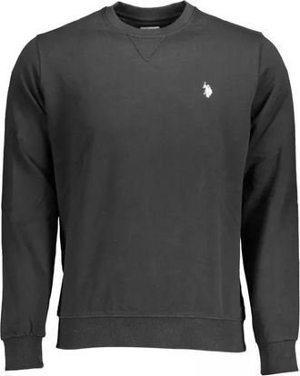 U.S.Polo Association Zwarte Katoenen Trui met Logo Borduursel - Heren - Sweatshirts - Zwart - 2XL - Katoen - Hoodies & sweatvesten