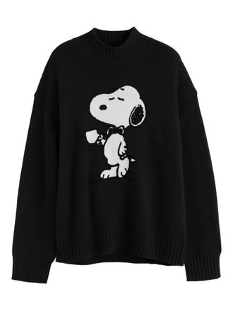 Chinti and Parker Tea Time Snoopy sweater - women - Cashmere/Wool - 3L - Black
