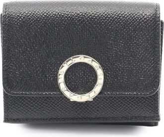 Bulgari Pre-owned Wallets, female, Black, Size: ONE SIZE Pre-owned Vintage Leather Small Wallet
