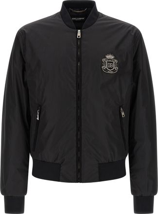 Dolce & Gabbana Black Polyamide Mens Bomber