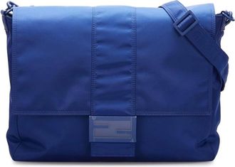 Fendi Pre-owned Cross Body Bags, female, Blue, Size: ONE SIZE Pre-owned Versatile Messenger Bag with Adjustable Strap