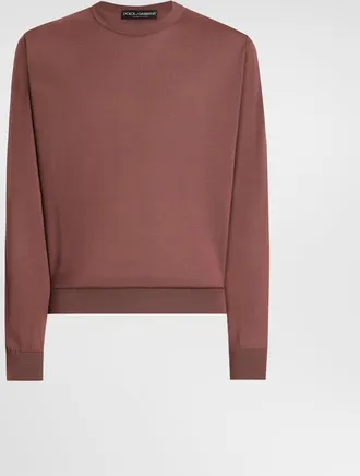 Dolce & Gabbana Pull Girocollo M/l - Man Sweaters And Cardigans Lilac 46