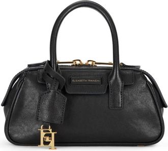 Elisabetta Franchi Kleine Boston Tas - Dames - Handtassen - Zwart - ONE Size - Leer - Tassen