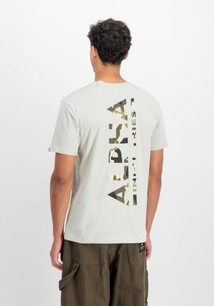Alpha Industries T-Shirt ALPHA INDUSTRIES Backprint T-Shirt Camo Print, Herren, Gr. XXL, stone, Obermaterial: 100% Baumwolle, Shirts T-Shirt