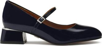 Kazar Marineblauwe pumps met bandjes Siona - Dames - Pumps - Blauw - 36 EU - Leer - Schoenen