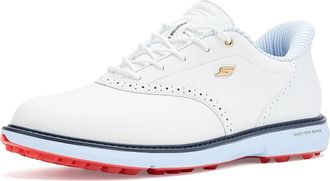 Skechers Prestige Slip-In ArchFit Spikeless Golf Shoe Mens Golf Shoes White/Navy/Red Spikeless : 11.5 D - Medium