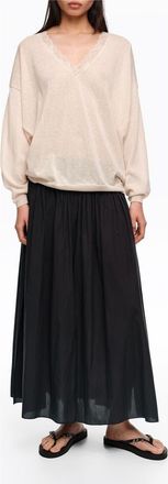 Bimba & Lola A-Line Maxi Slit Skirt in Black at Nordstrom, Size 36 Eu