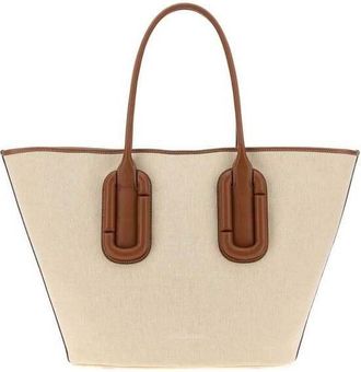 Marc Jacobs Sand Canvas Large Babe Shopping Bag Beigearganoil Exterior: Fabric Borse A Mano