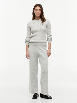 Tommy Hilfiger Womens Cable Knit Sweater Pant - Grey - XXL