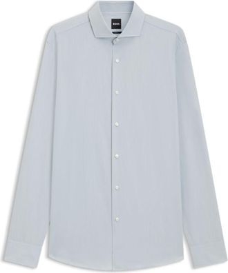 BOSS Slim-fit shirt in Italian-made cotton chambray