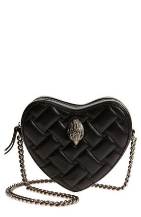 Kurt Geiger Kensington Heart Crossbody Bag in Black at Nordstrom
