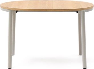 K Home Ausziehbarer Design Esstisch Montuiro 120-200 x 90 cm, Eiche/Hellgrau