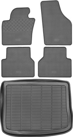 OEM Juego De Alfombrillas De Goma Para Coche Y Maletero Para Volkswagen Tiguan I Suv (2008-2015)