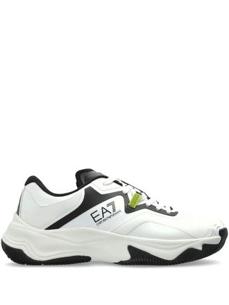 Emporio Armani logo-print sneakers - men - Thermoplastic Polyurethane (TPU)/Polyester/Rubber/Fabric - 10.5 - White