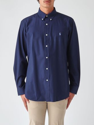 Polo Ralph Lauren Camicia slim fit in cotone stretch con collo button-down e logo Pony