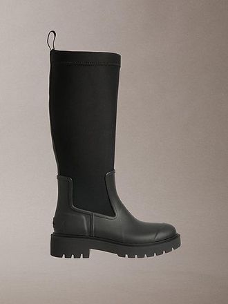Calvin Klein Botas De Agua Altas Con Tac&oacute;n Y Suela Flexible