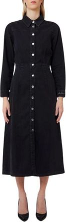 Liu Jo Abito Midi in Denim - Dresses - Mujer - Negro - XS