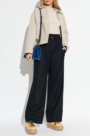 Fendi Wool Jacket, Womens, Beige