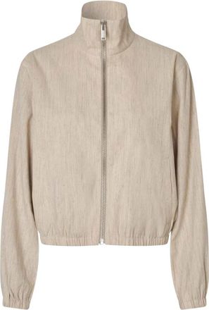 Sams&oslash;e & Sams&oslash;e Bomber Jassen - Dames - Bomber jackets - Beige - S - Katoen - Jassen