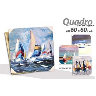 Trade Shop Trade Shop - Quadro Quadretto Decorativo 60x60x2,5 Cm Tela Su Legno Deluxe Decori Ass. 806827
